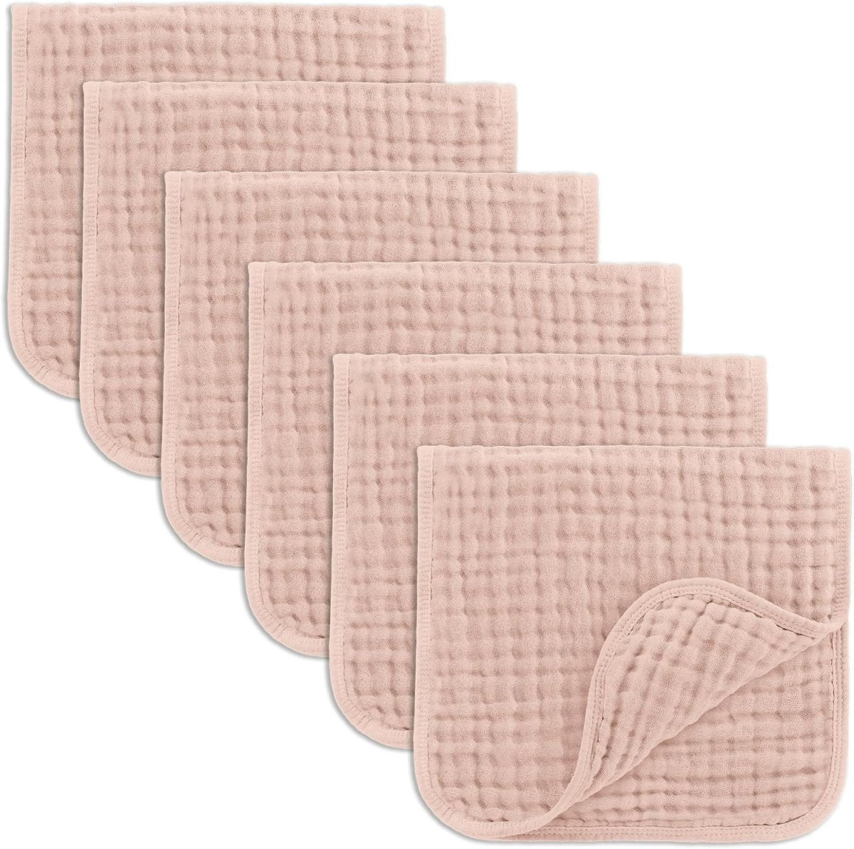 Comfy Cubs 100% Muslin Baby Burp Cloths - 10 Pack, 6 - Layer Absorbent - LittleTreasures