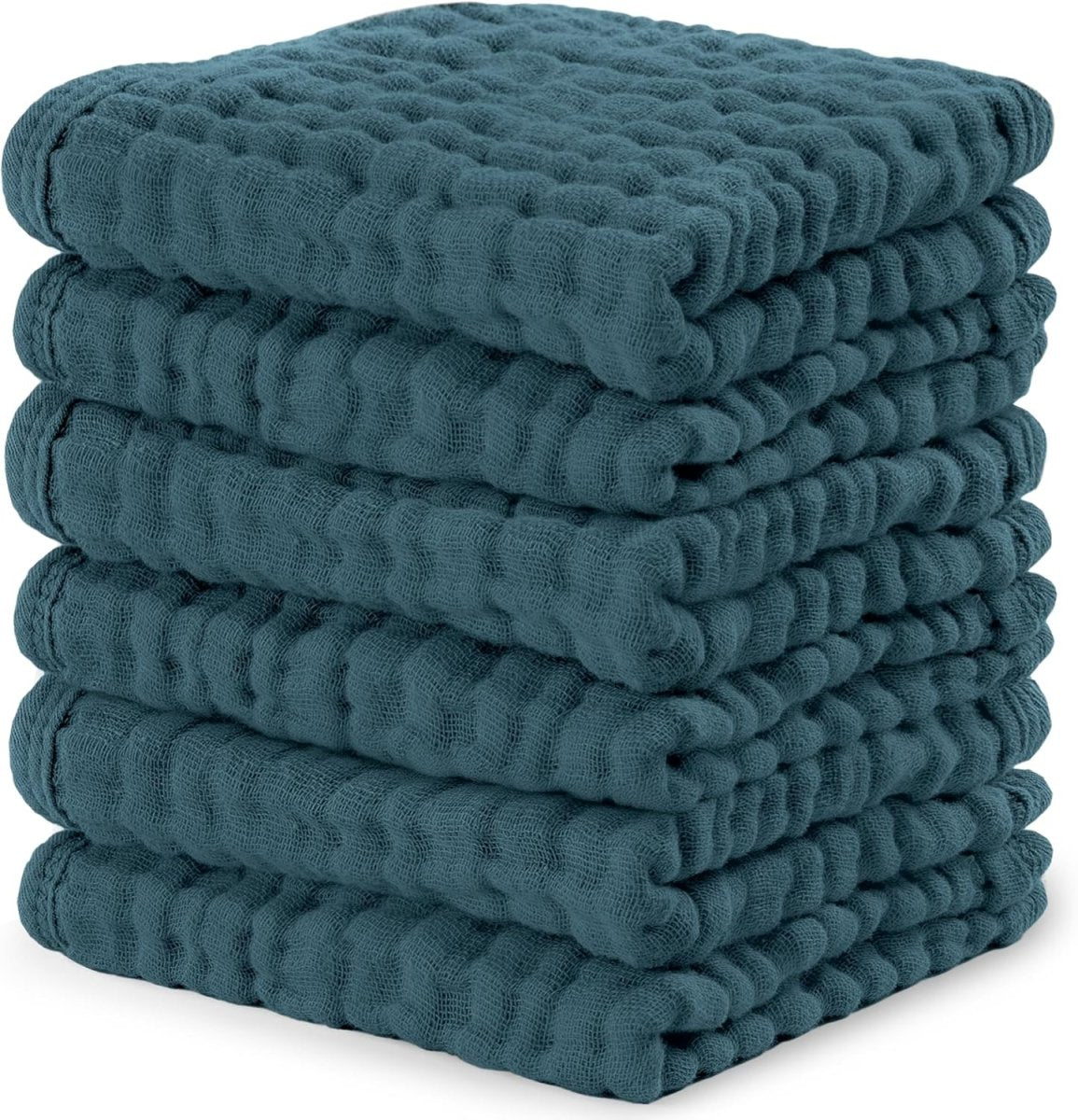 Comfy Cubs 100% Muslin Baby Burp Cloths - 10 Pack, 6 - Layer Absorbent - LittleTreasures