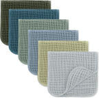 Comfy Cubs 100% Muslin Baby Burp Cloths - 10 Pack, 6 - Layer Absorbent - LittleTreasures