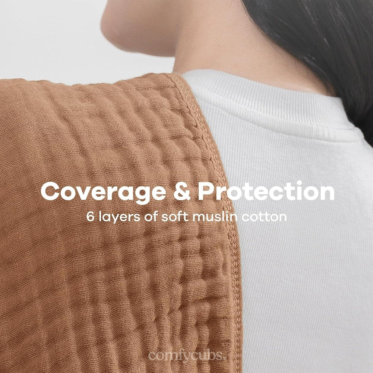 Comfy Cubs 100% Muslin Baby Burp Cloths - 10 Pack, 6 - Layer Absorbent - LittleTreasures