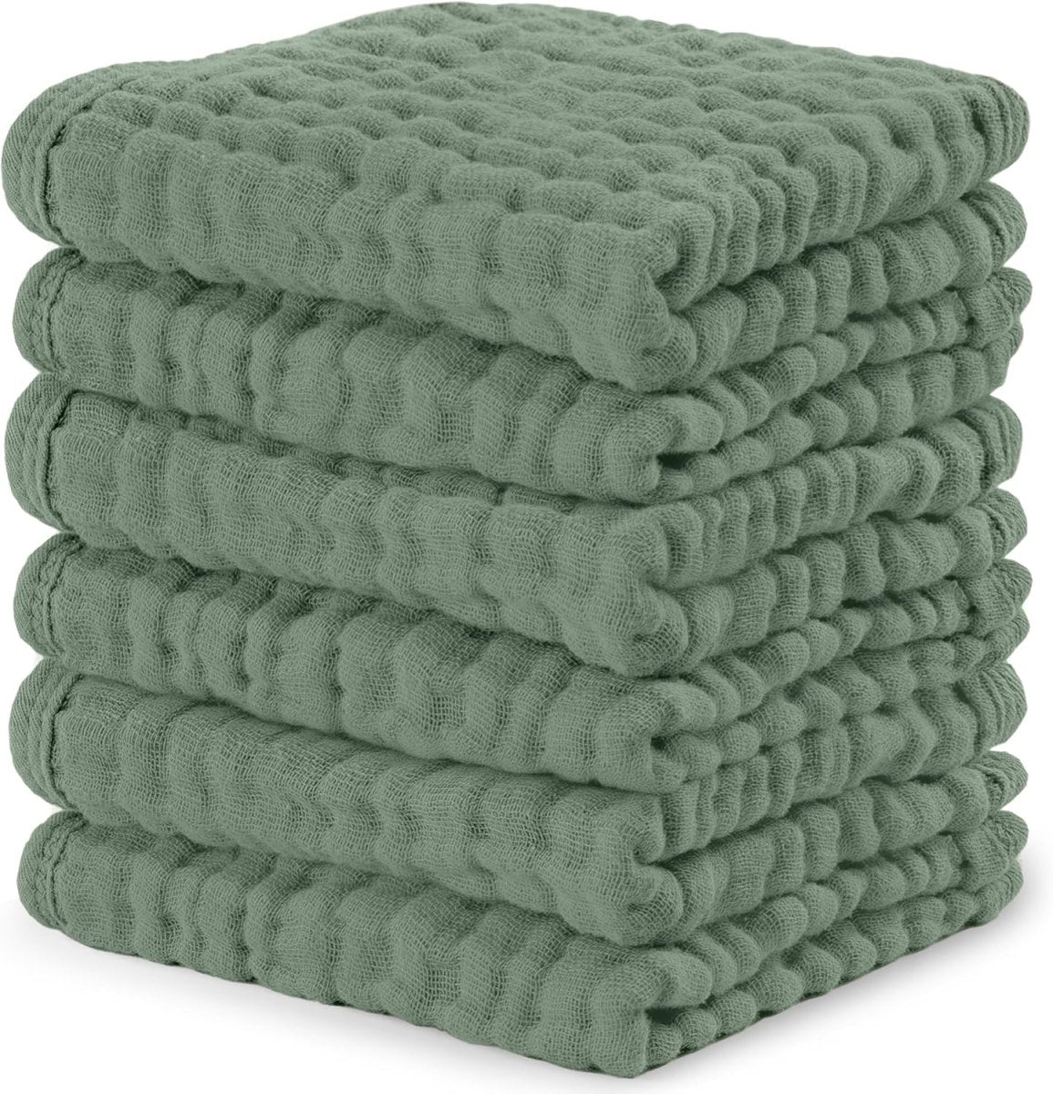 Comfy Cubs 100% Muslin Baby Burp Cloths - 10 Pack, 6 - Layer Absorbent - LittleTreasures