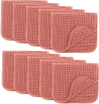 Comfy Cubs 100% Muslin Baby Burp Cloths - 10 Pack, 6 - Layer Absorbent - LittleTreasures