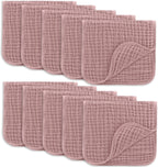 Comfy Cubs 100% Muslin Baby Burp Cloths - 10 Pack, 6 - Layer Absorbent - LittleTreasures