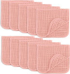 Comfy Cubs 100% Muslin Baby Burp Cloths - 10 Pack, 6 - Layer Absorbent - LittleTreasures