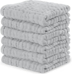 Comfy Cubs 100% Muslin Baby Burp Cloths - 10 Pack, 6 - Layer Absorbent - LittleTreasures