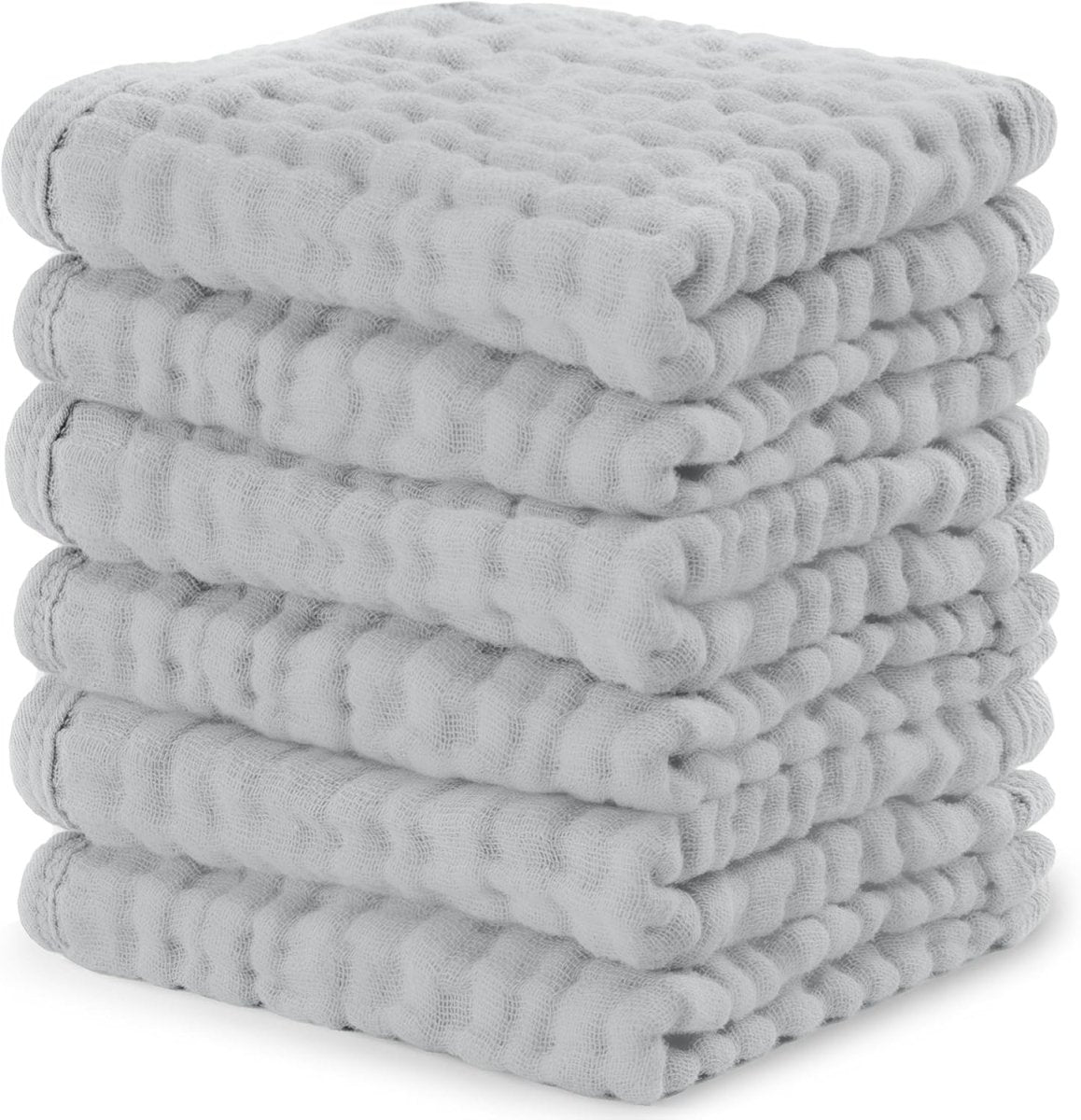 Comfy Cubs 100% Muslin Baby Burp Cloths - 10 Pack, 6 - Layer Absorbent - LittleTreasures