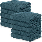 Comfy Cubs 100% Muslin Baby Burp Cloths - 10 Pack, 6 - Layer Absorbent - LittleTreasures