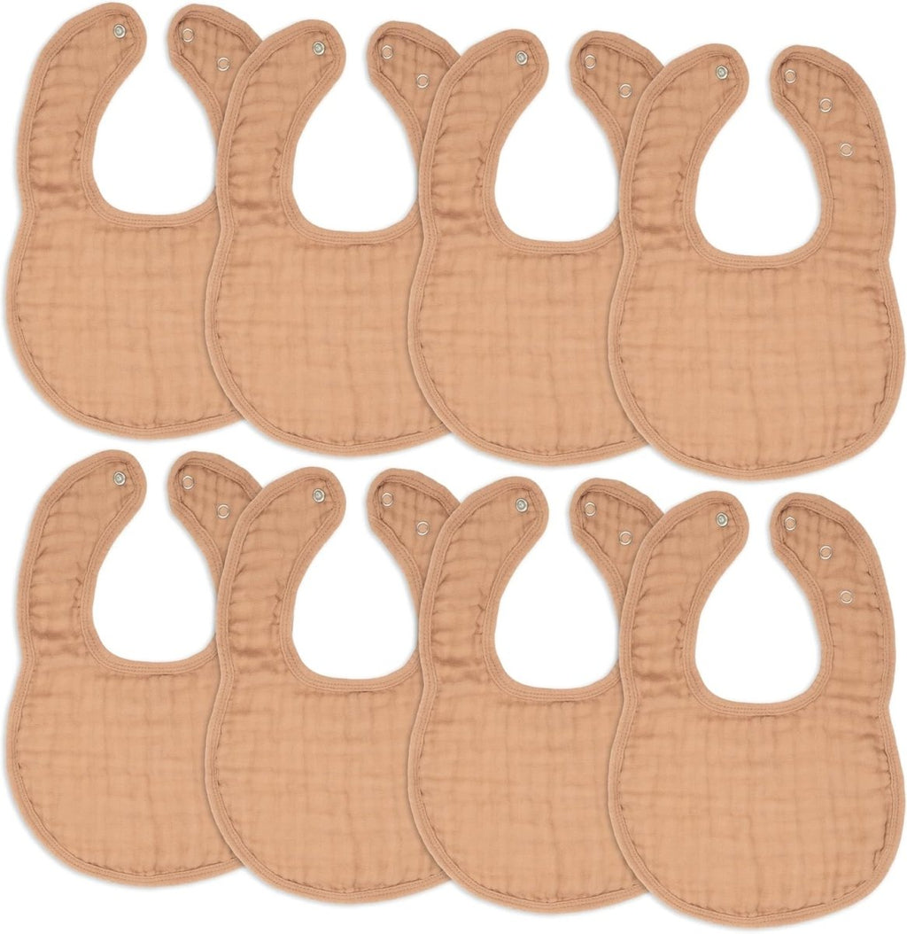 Comfy Cubs Muslin Baby Bibs, Drool Bibs, Adjustable with Easy Snaps, Teething & Drooling, Absorbent Bibs for Boys & Girls - LittleTreasures