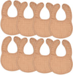 Comfy Cubs Muslin Baby Bibs, Drool Bibs, Adjustable with Easy Snaps, Teething & Drooling, Absorbent Bibs for Boys & Girls - LittleTreasures
