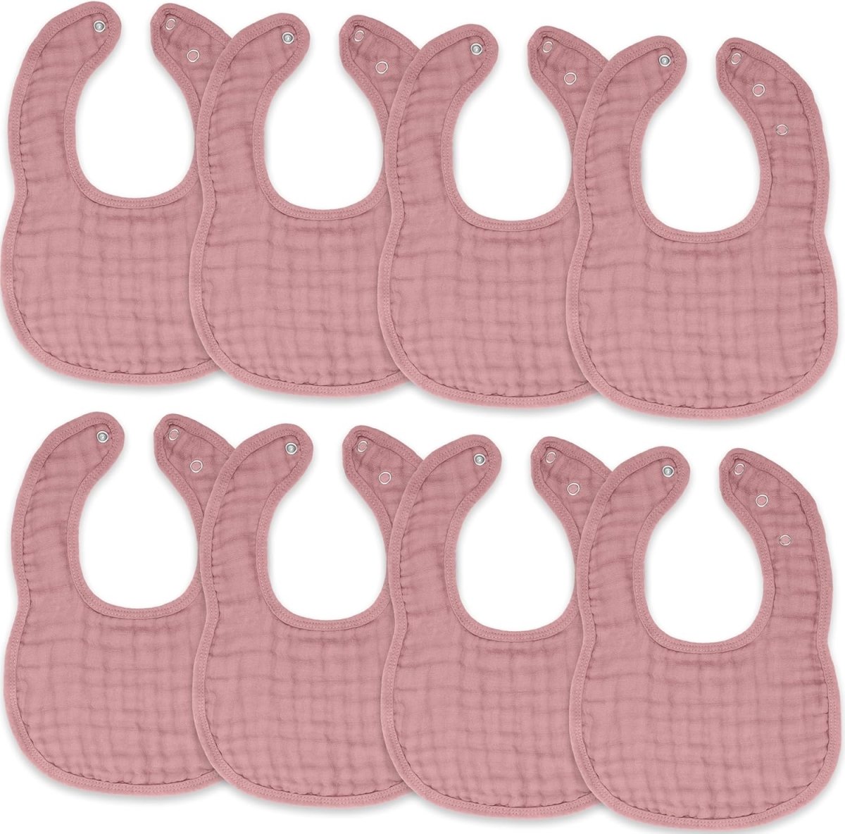 Comfy Cubs Muslin Baby Bibs, Drool Bibs, Adjustable with Easy Snaps, Teething & Drooling, Absorbent Bibs for Boys & Girls - LittleTreasures