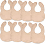 Comfy Cubs Muslin Baby Bibs, Drool Bibs, Adjustable with Easy Snaps, Teething & Drooling, Absorbent Bibs for Boys & Girls - LittleTreasures