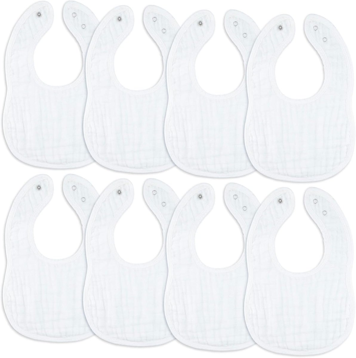Comfy Cubs Muslin Baby Bibs, Drool Bibs, Adjustable with Easy Snaps, Teething & Drooling, Absorbent Bibs for Boys & Girls - LittleTreasures