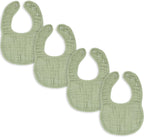 Comfy Cubs Muslin Baby Bibs, Drool Bibs, Adjustable with Easy Snaps, Teething & Drooling, Absorbent Bibs for Boys & Girls - LittleTreasures