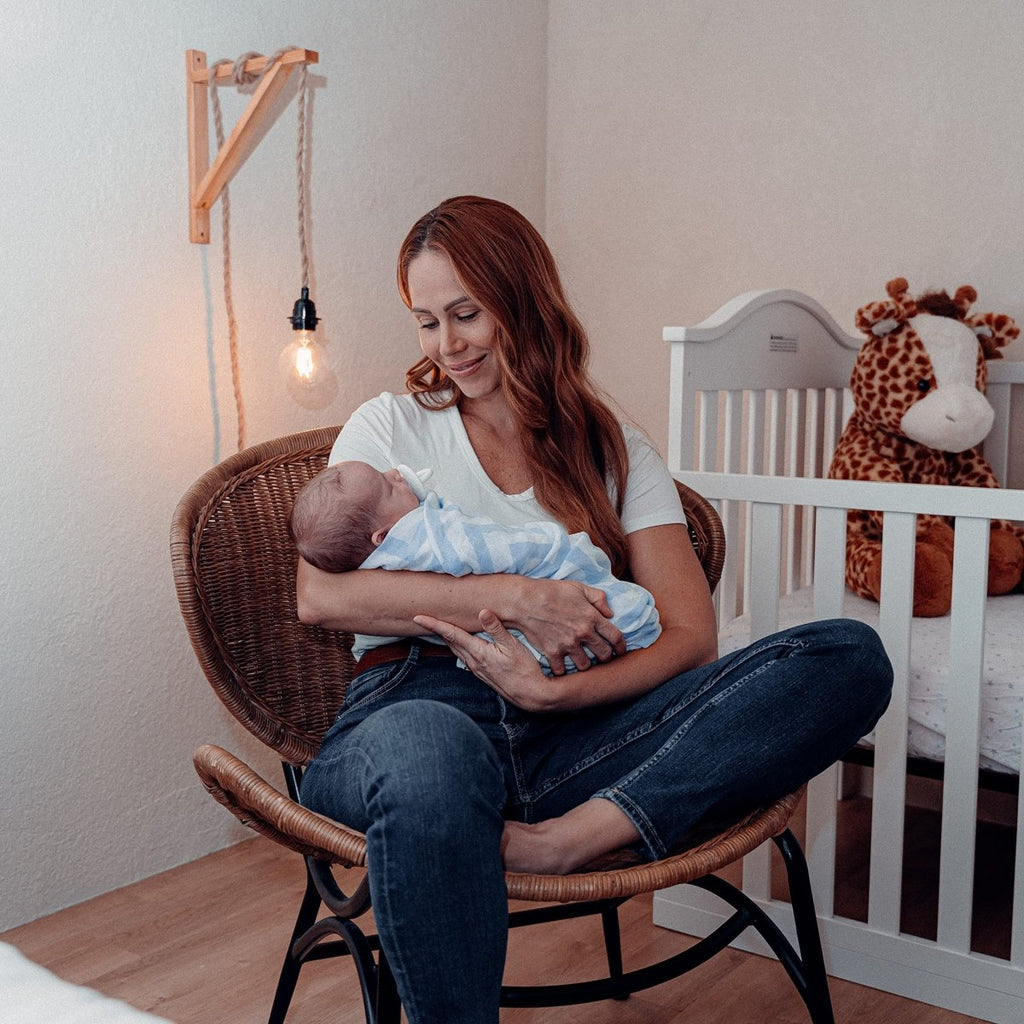 Comfy Cubs Muslin Swaddle Blankets Pack of 4 - 119 x 119 cm, Soft Cotton Baby Blanket Set, Large Swaddling Wraps for Newborns - Self - Soothing Baby Swaddle - Sun, Rainbow, Rain, Doodle - LittleTreasures