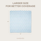 Comfy Cubs Muslin Swaddle Blankets Pack of 4 - 119 x 119 cm, Soft Cotton Baby Blanket Set, Large Swaddling Wraps for Newborns - Self - Soothing Baby Swaddle - Sun, Rainbow, Rain, Doodle - LittleTreasures