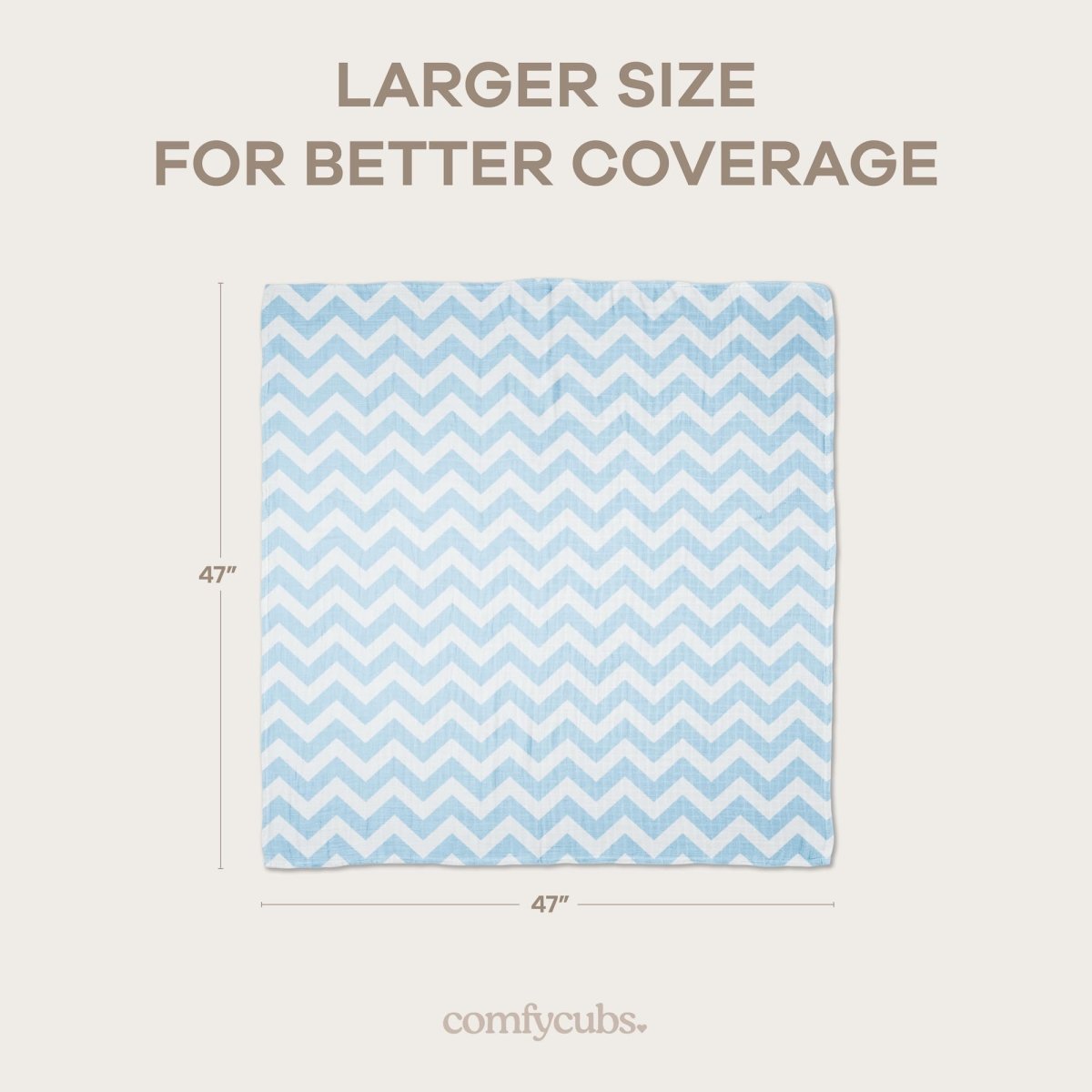 Comfy Cubs Muslin Swaddle Blankets Pack of 4 - 119 x 119 cm, Soft Cotton Baby Blanket Set, Large Swaddling Wraps for Newborns - Self - Soothing Baby Swaddle - Sun, Rainbow, Rain, Doodle - LittleTreasures