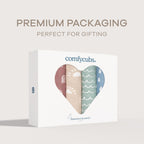 Comfy Cubs Muslin Swaddle Blankets Pack of 4 - 119 x 119 cm, Soft Cotton Baby Blanket Set, Large Swaddling Wraps for Newborns - Self - Soothing Baby Swaddle - Sun, Rainbow, Rain, Doodle - LittleTreasures