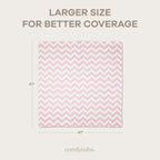 Comfy Cubs Muslin Swaddle Blankets Pack of 4 - 119 x 119 cm, Soft Cotton Baby Blanket Set, Large Swaddling Wraps for Newborns - Self - Soothing Baby Swaddle - Sun, Rainbow, Rain, Doodle - LittleTreasures