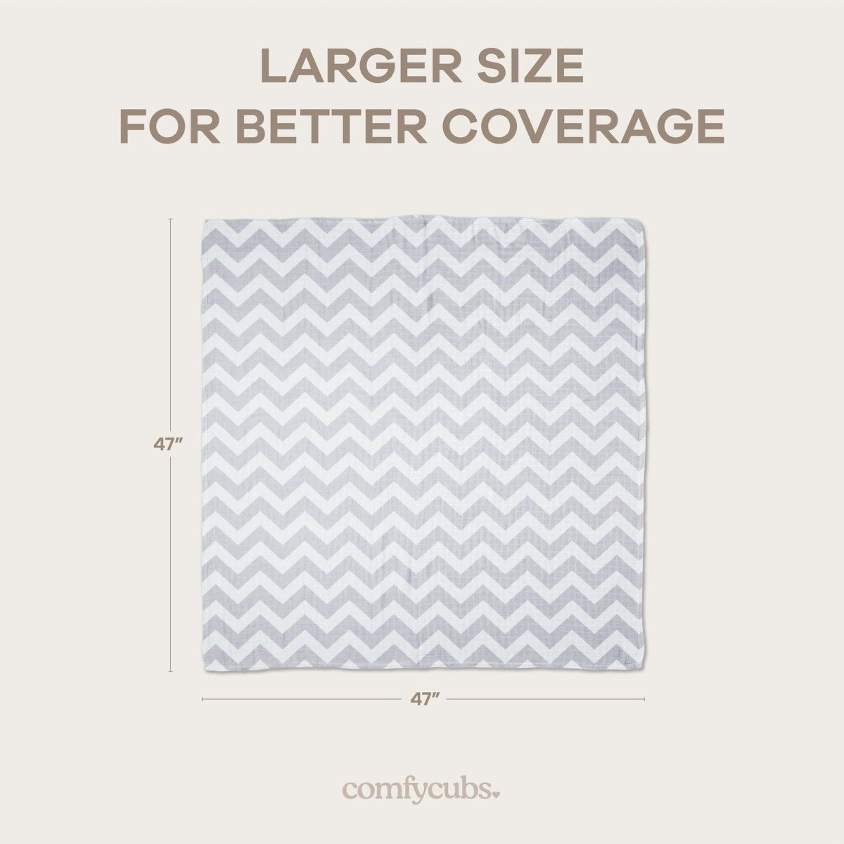 Comfy Cubs Muslin Swaddle Blankets Pack of 4 - 119 x 119 cm, Soft Cotton Baby Blanket Set, Large Swaddling Wraps for Newborns - Self - Soothing Baby Swaddle - Sun, Rainbow, Rain, Doodle - LittleTreasures