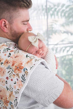 Copper Pearl Baby Burp Cloth Large 21''x10'' Size Premium Absorbent Triple Layer 3 - Pack Gift Set "Autumn" - LittleTreasures