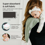 Copper Pearl Baby Burp Cloth Large 21''x10'' Size Premium Absorbent Triple Layer 3 - Pack Gift Set "Autumn" - LittleTreasures