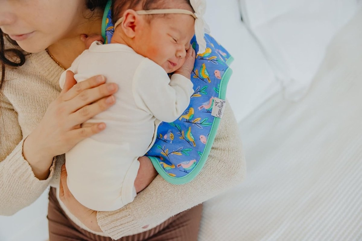 Copper Pearl Baby Burp Cloth Large 21''x10'' Size Premium Absorbent Triple Layer 3 - Pack Gift Set Birdie - LittleTreasures