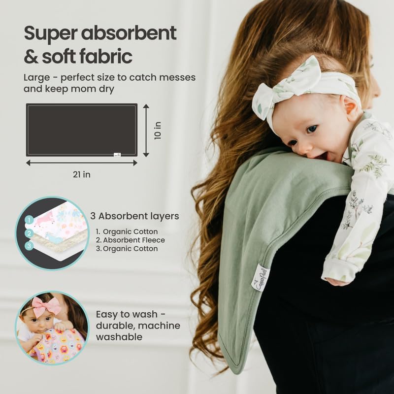 Copper Pearl Ultra - Soft Oversized Baby Burp Cloths Set - LittleTreasures