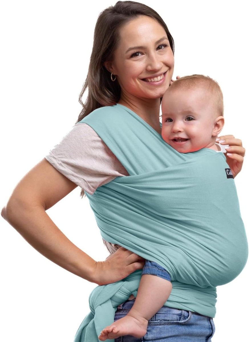 CuddleBug Baby Wrap - Hands - Free Baby Carrier Wrap - Soft & Stretchy Baby Wraps Carrier - Baby Carrier Newborn to Toddler 3 - 15 kg - One - Size - Fits - All Baby Holder Wrap - Hip - Healthy Wrap (Grey) - LittleTreasures