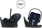 Cybex Aton G Swivel Infant Car Seat with SensorSafe, Featuring 180 - Degree Rotating Base for Easy In and Out, Lightweight, Adjustable Head Rest, SAFELOCK™ Belt Tensioner - Ocean Blue - LittleTreasures