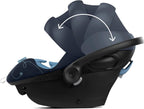 Cybex Aton G Swivel Infant Car Seat with SensorSafe, Featuring 180 - Degree Rotating Base for Easy In and Out, Lightweight, Adjustable Head Rest, SAFELOCK™ Belt Tensioner - Ocean Blue - LittleTreasures