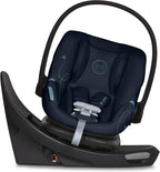 Cybex Aton G Swivel Infant Car Seat with SensorSafe, Featuring 180 - Degree Rotating Base for Easy In and Out, Lightweight, Adjustable Head Rest, SAFELOCK™ Belt Tensioner - Ocean Blue - LittleTreasures