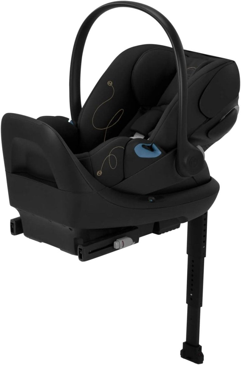 Cybex Cloud G Comfort Extend Infant Car Seat – 45% More Recline, Rigid LATCH Installation, Load Leg, Anti - Rebound Base, Linear Side - Impact Protection, 4 - 35 lbs, Moon Black (Non SensorSafe Version) - LittleTreasures