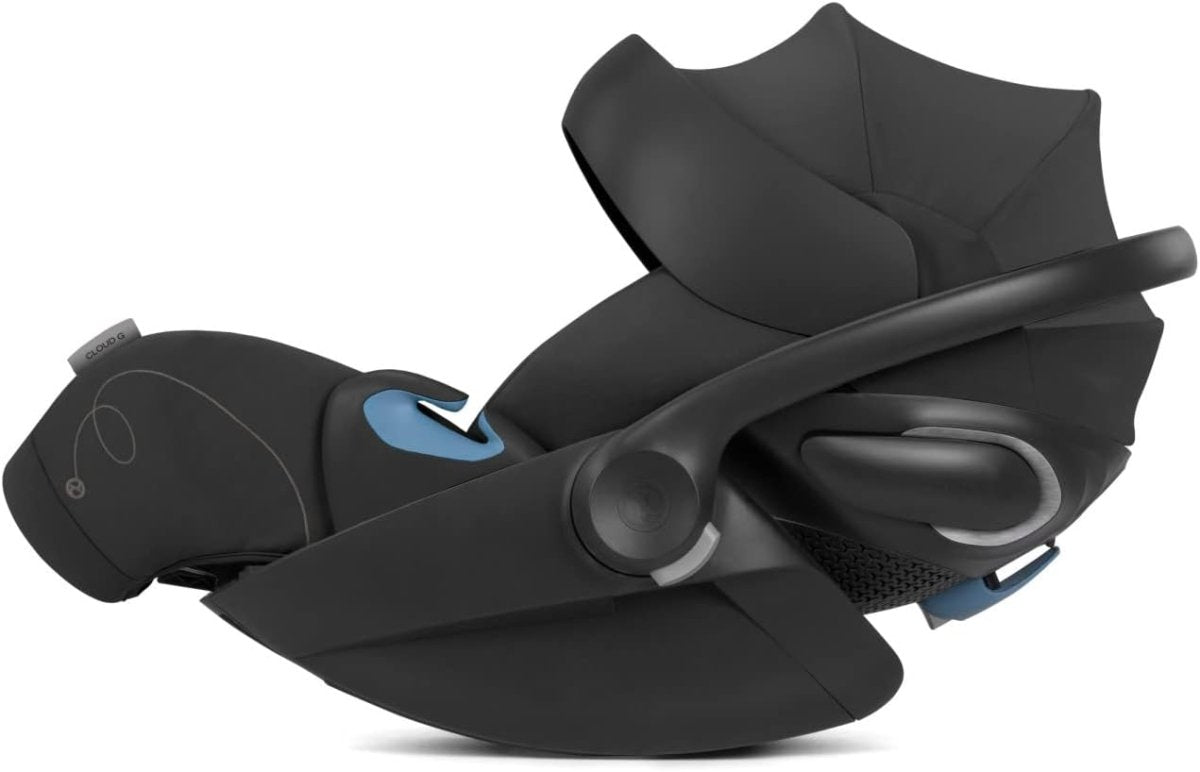 Cybex Cloud G Comfort Extend Infant Car Seat – 45% More Recline, Rigid LATCH Installation, Load Leg, Anti - Rebound Base, Linear Side - Impact Protection, 4 - 35 lbs, Moon Black (Non SensorSafe Version) - LittleTreasures