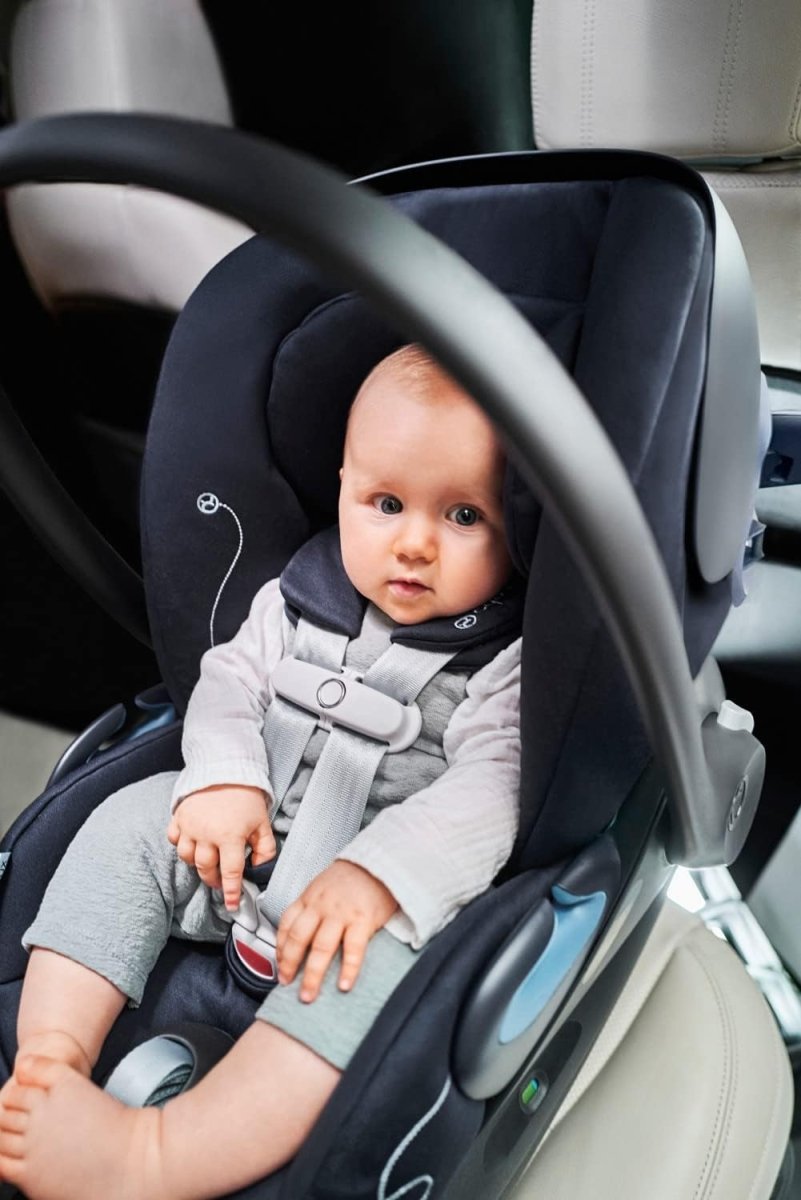 Cybex Cloud G Comfort Extend Infant Car Seat – 45% More Recline, Rigid LATCH Installation, Load Leg, Anti - Rebound Base, Linear Side - Impact Protection, 4 - 35 lbs, Moon Black (Non SensorSafe Version) - LittleTreasures