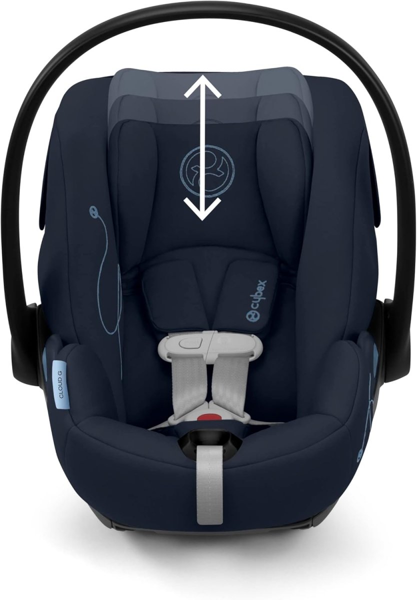 Cybex Cloud G Comfort Extend Infant Car Seat – 45% More Recline, Rigid LATCH Installation, Load Leg, Anti - Rebound Base, Linear Side - Impact Protection, 4 - 35 lbs, Ocean Blue (Non SensorSafe Version) - LittleTreasures