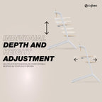 Cybex LEMO High Chair 3 - in - 1 Set with Baby Set + Snack Tray - Modern Design, One - Hand Depth & Height Adjustment & Anti - Tip Wheels - from 6 Months, Convertible to Adult Chair, Stunning Black - LittleTreasures