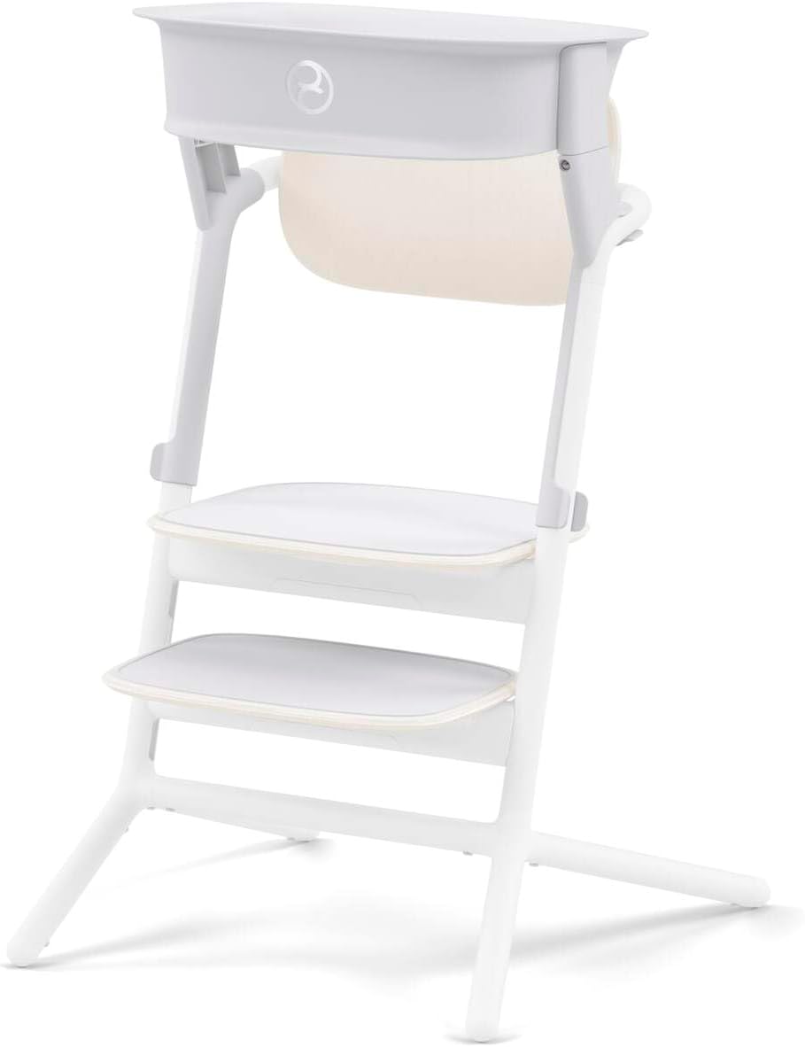 Cybex LEMO High Chair 3 - in - 1 Set with Baby Set + Snack Tray - Modern Design, One - Hand Depth & Height Adjustment & Anti - Tip Wheels - from 6 Months, Convertible to Adult Chair, Stunning Black - LittleTreasures