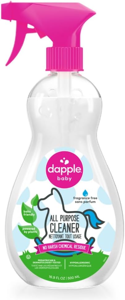 Dapple Baby - All Purpose Cleaning Wipes, Baby Safe, Natural Toy and High Chair Wipes, Plant Based, Sweet Lavender Scented - 75 Count - LittleTreasures