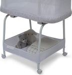 Delta Children Sweet Breeze Bassinet with Airflow Mesh, Alloy - LittleTreasures