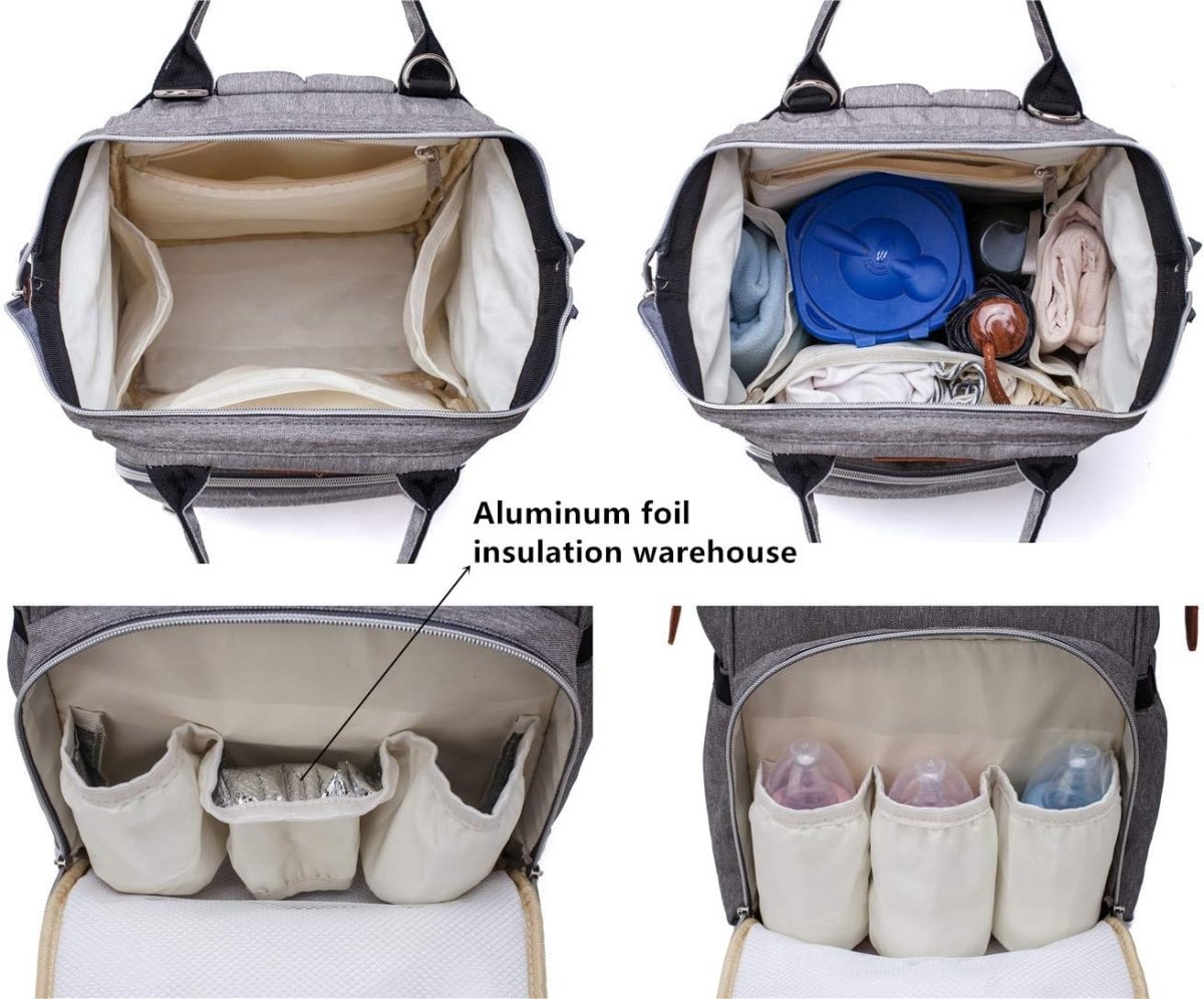 Diaper Bag Backpack for Baby Boy Girl, Multi - Function Diaper Bag for Baby Care, Waterproof Travel Backpack - LittleTreasures