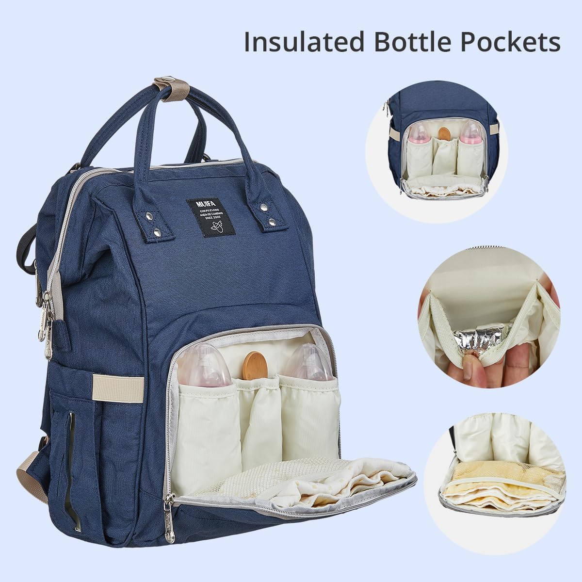 Diaper Bag Multi - Function Waterproof Travel Backpack Nappy Bag for Baby Care with Insulated Pockets - LittleTreasures