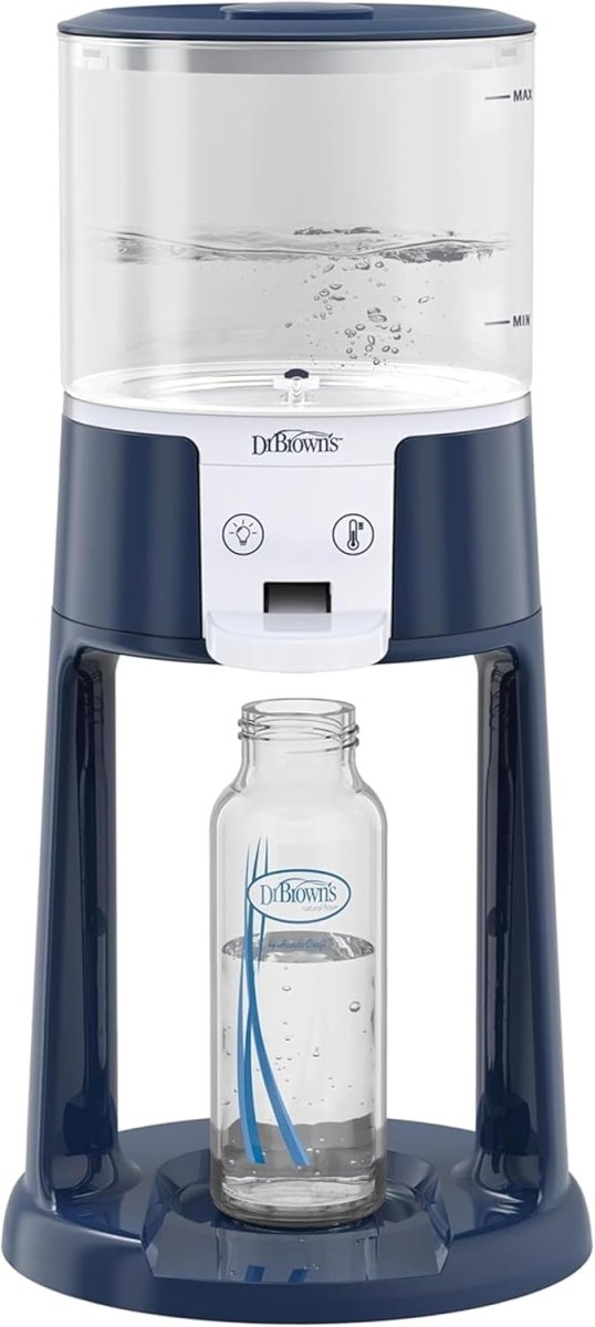 Dr. Brown’s Insta - Prep Warm Water Dispenser to Instantly Prepare Baby’s Formula Bottle, Large Capacity Glass Tank with 3 Temperature Settings, Blue - LittleTreasures