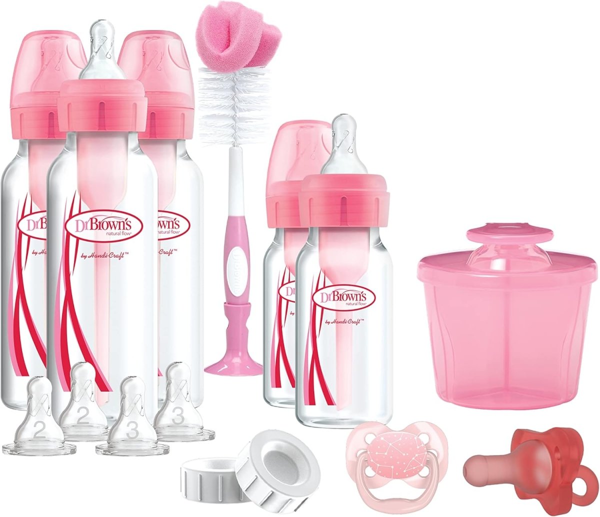 Dr. Brown's Options+ Complete Infant Starter Set/Pink + Dr. Brown's Deluxe Electric for Baby Bottles and Other Baby Essentials - LittleTreasures