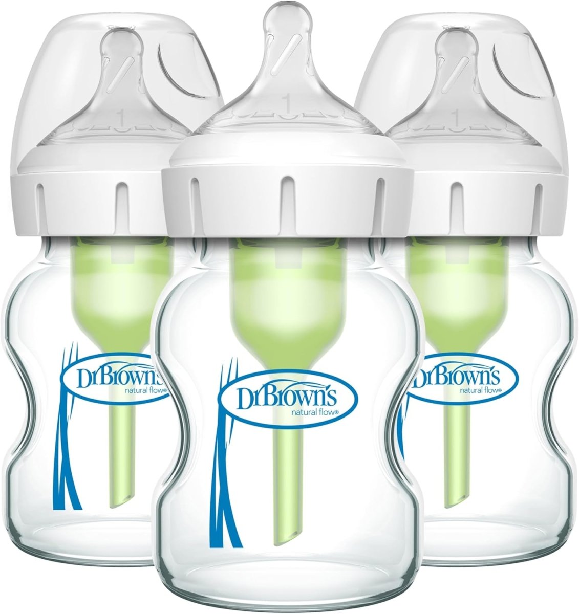 Dr. Brown’s Options + Wide - Neck Glass Baby Bottle Starter Set - LittleTreasures
