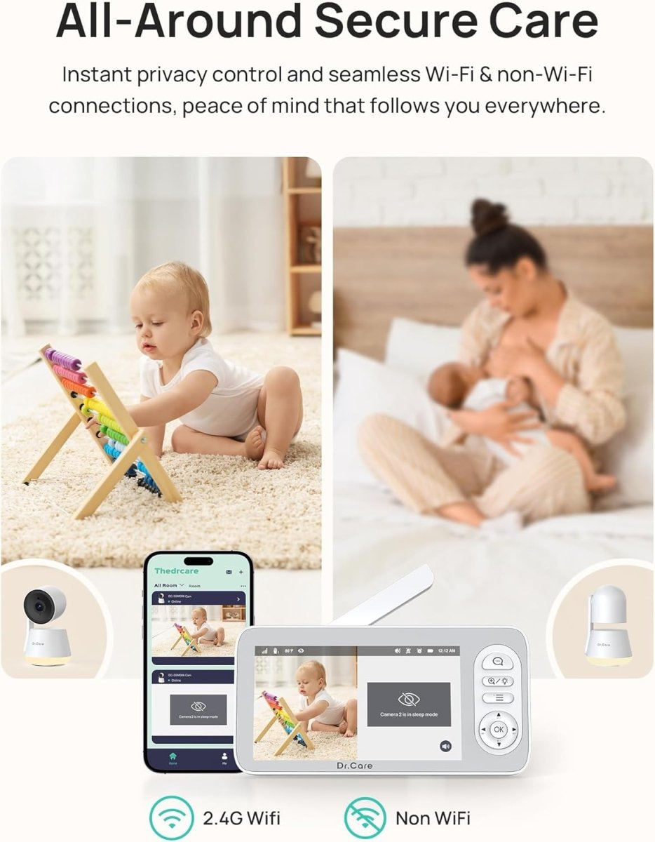 Dr.Care LumiView Plus Smart WiFi Baby Monitor - 2K & 1080P Clarity - LittleTreasures