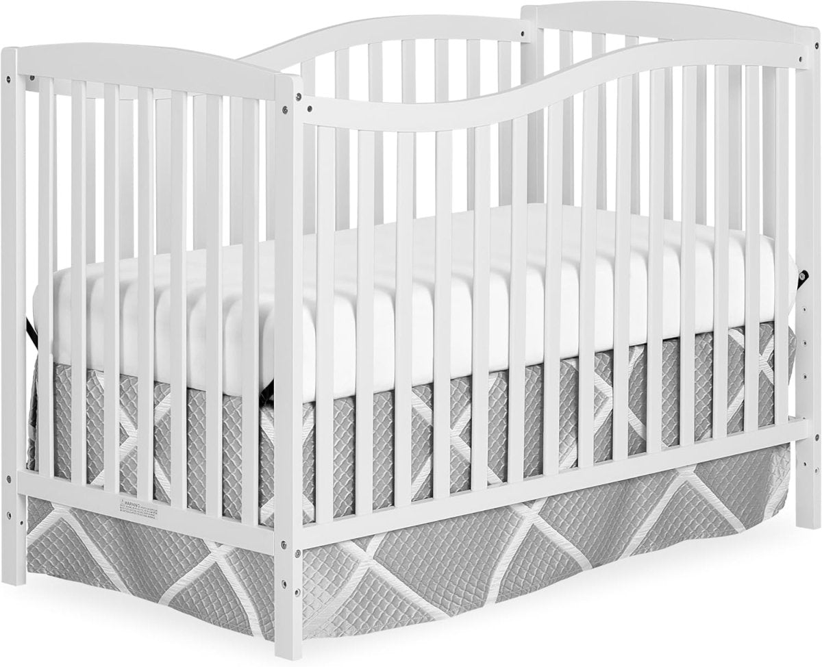 Dream On Me Chelsea 5 - In - 1 Convertible Crib In White, 4 Mattress Height Positions, Non Toxic Finish, JPMA Certified, Made Of Sustainable And Sturdy Pinewood - LittleTreasures