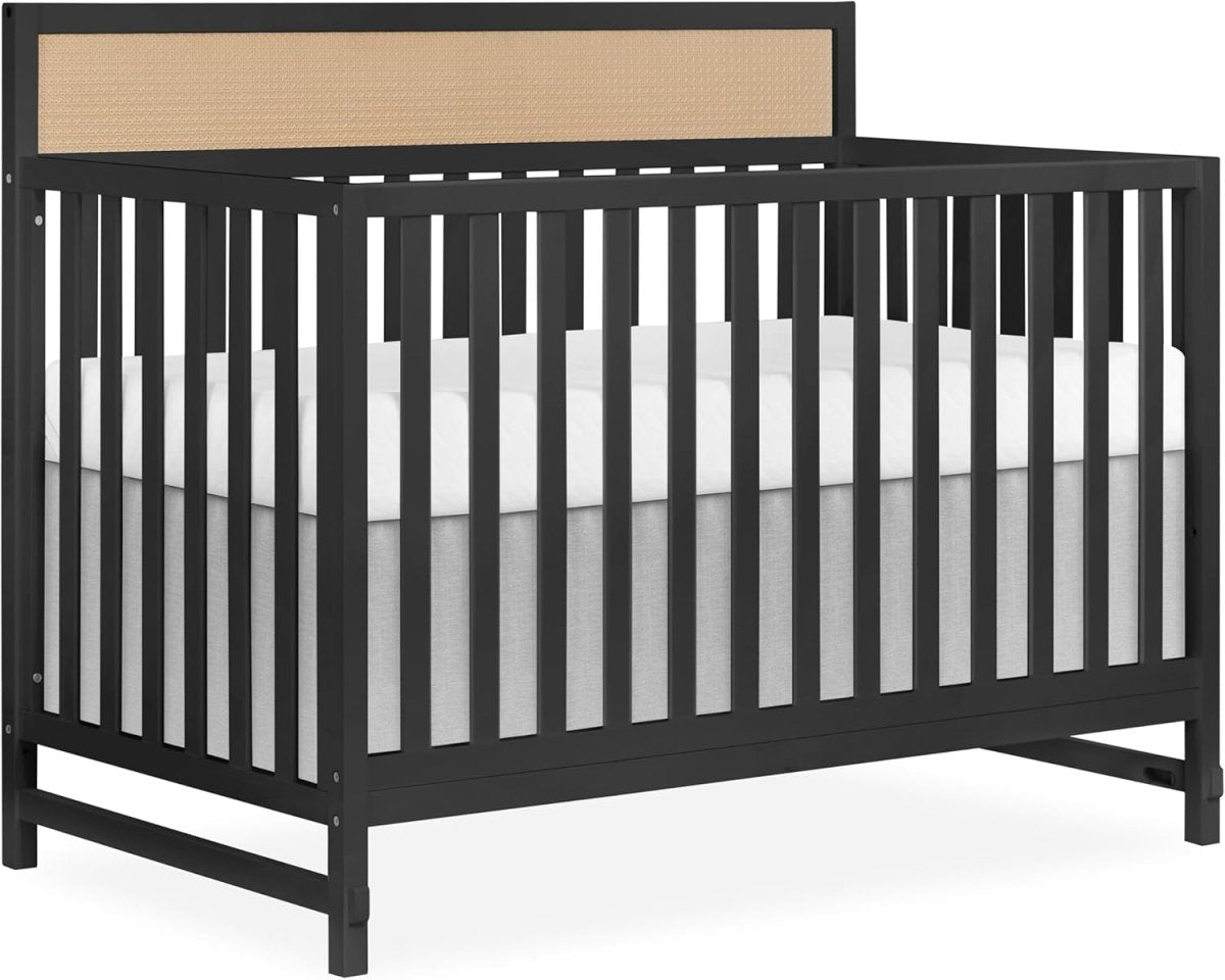Dream On Me Kai Convertible Crib, Matte Black - LittleTreasures
