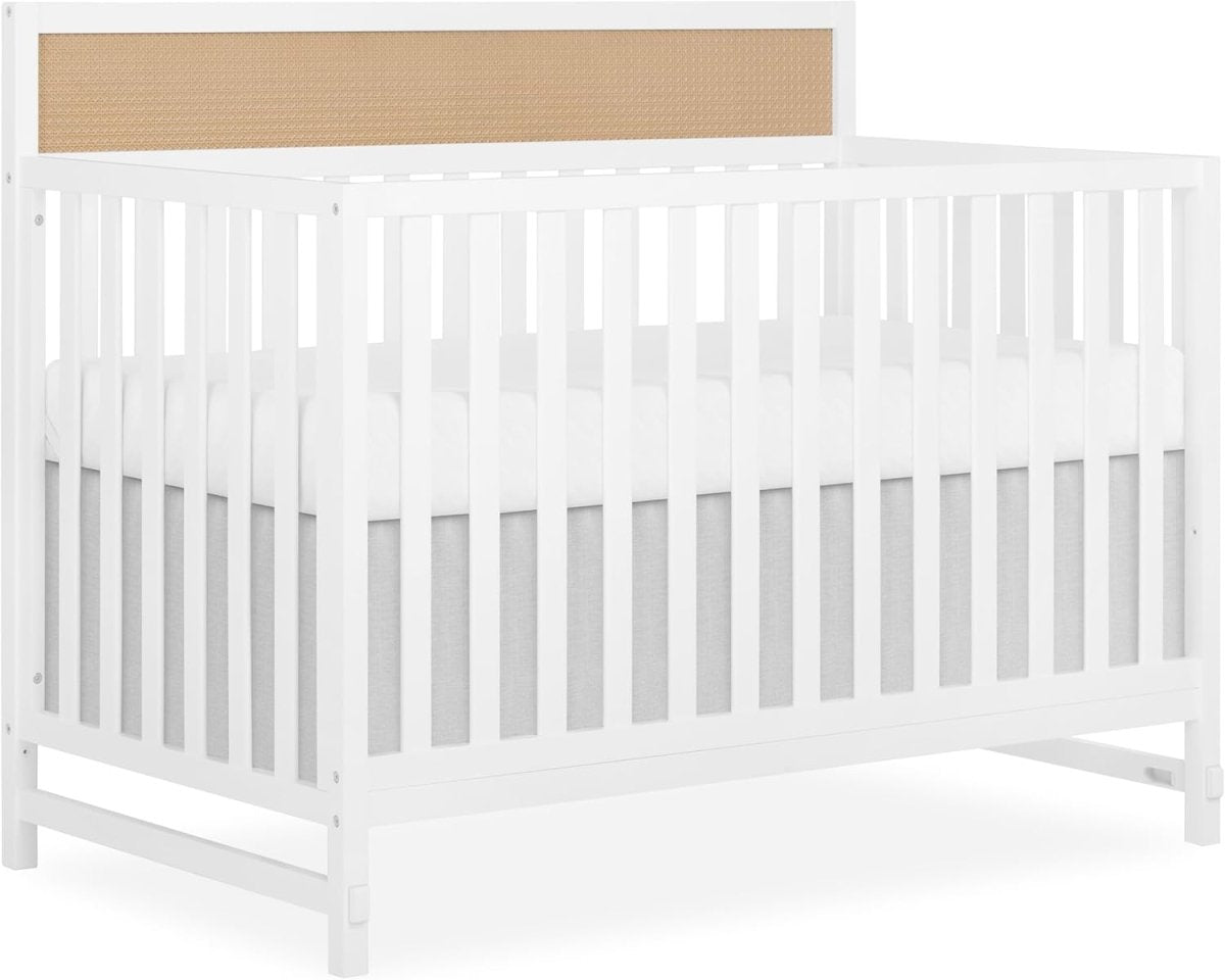Dream On Me Kai Convertible Crib, White+Natural - LittleTreasures