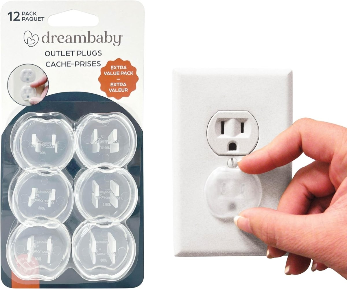 Dreambaby Outlet Plugs, 24 - Pack - Baby Proof Outlet Covers for Home Safety - White - LittleTreasures