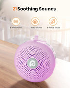 Dreamegg Baby Sleep Soother - Portable White Noise Machine Sound Machine Baby, Features Powerful Battery, 21 Soothing Sound, Noise Canceling for Office & Sleeping, Home, Travel, Gift - LittleTreasures